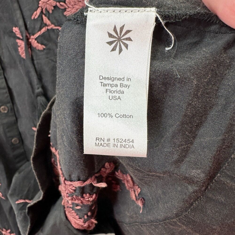 Kyla Seo Willow Maxi Dress Caite Embroidered Long Pockets Small Slip Black NWOT - Picture 9 of 16